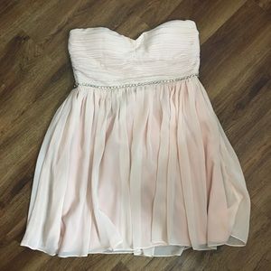 Pink strapless dress